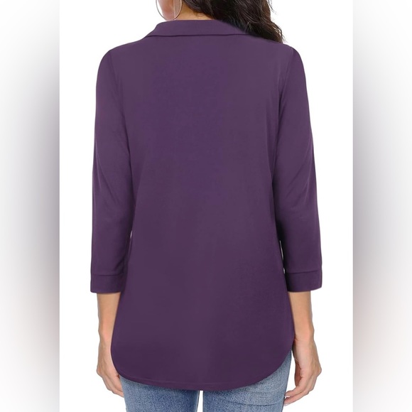 4/$20 Timeson eggplant color blouse - Picture 6 of 7